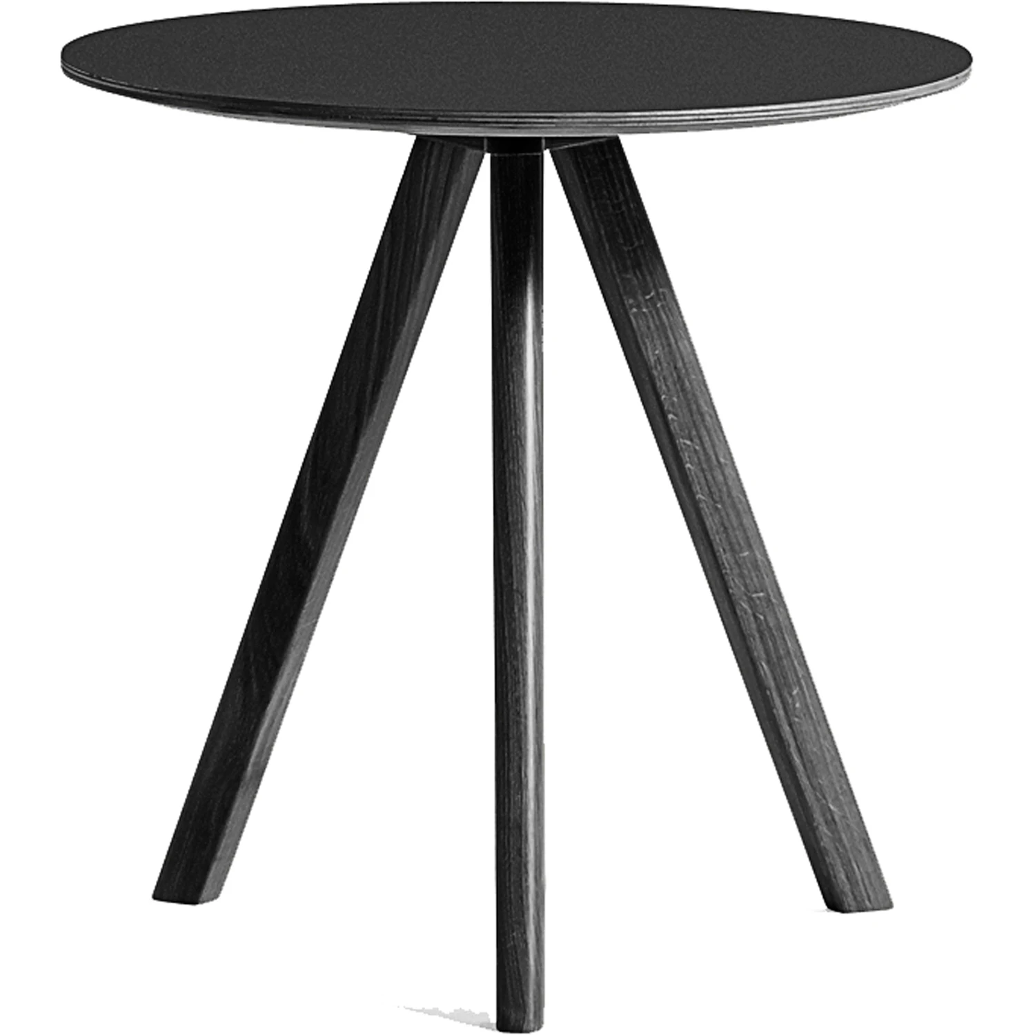 Hay Cph 20 2.0 Sidobord &Oslash;50x49 Cm Vattenbaserad Lackad Ek / Svart - Soffbord Linoleum Svart - AE858-A528-AR04