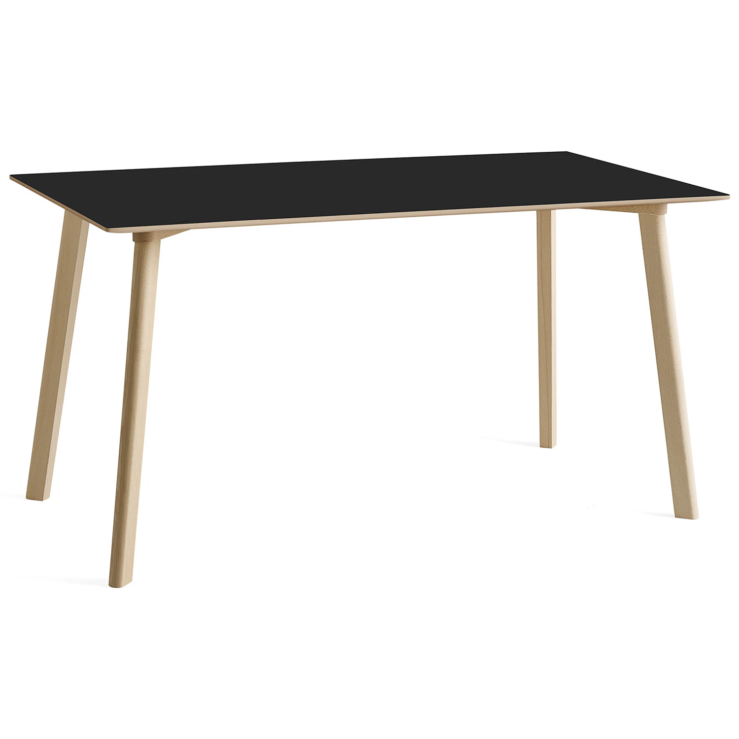 Hay Cph Deux 210 2.0 Bord 75x140 Cm Svart / Obehandlad Bok - Matbord & Barbord Laminat Svart - AE844-A322-AR38
