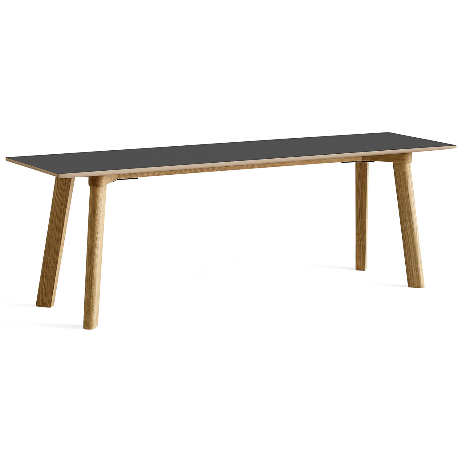 Hay Cph Deux 215 2.0 B&auml;nk 140 Cm Svart / Vattenbaserad Lackad Ek - B&auml;nkar Laminat Stone Grey - AE848-A325-AR36