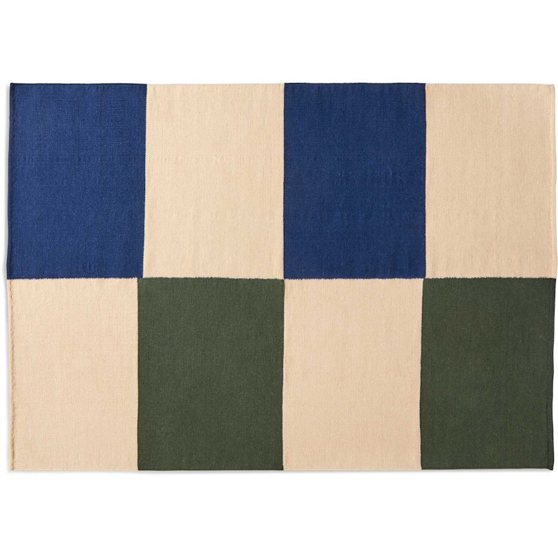 Flat Works Ullmatta, Peach Green Check, 170x240 cm