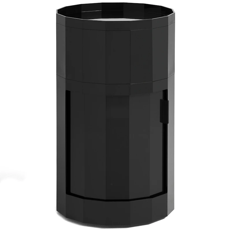 Facet Skåp Hög Med Fötter / Hjul, Antracit