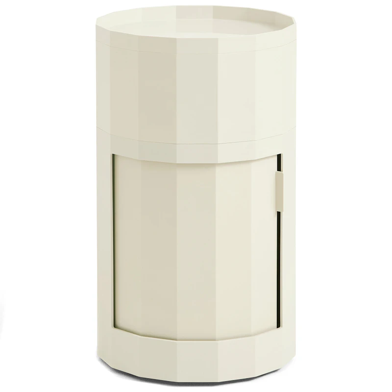 Facet Skåp Hög Med Fötter / Hjul, Eggshell