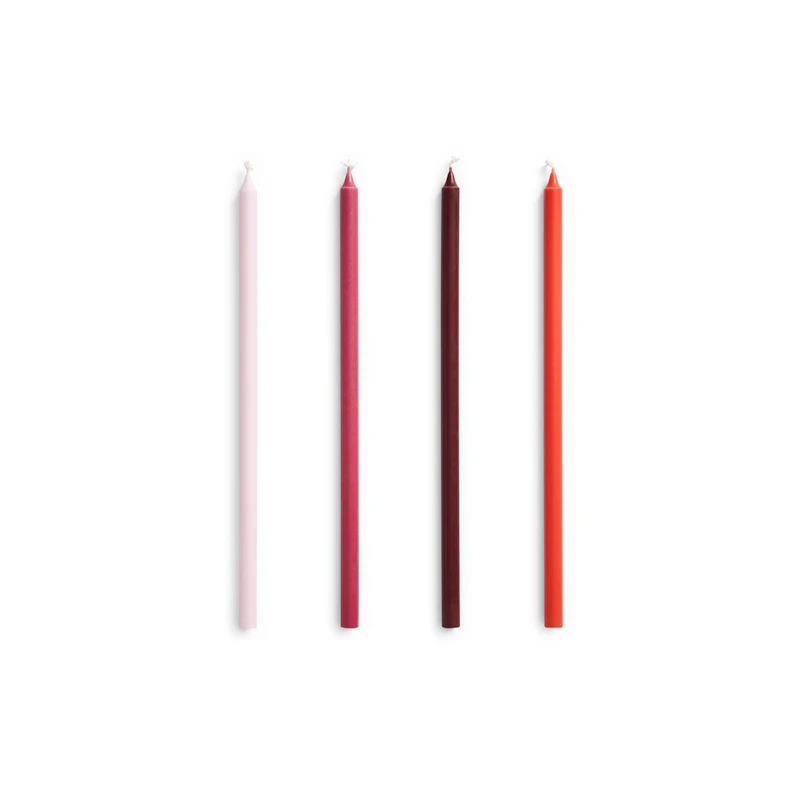Slim Ljus 4-pack, Rosa / Röd