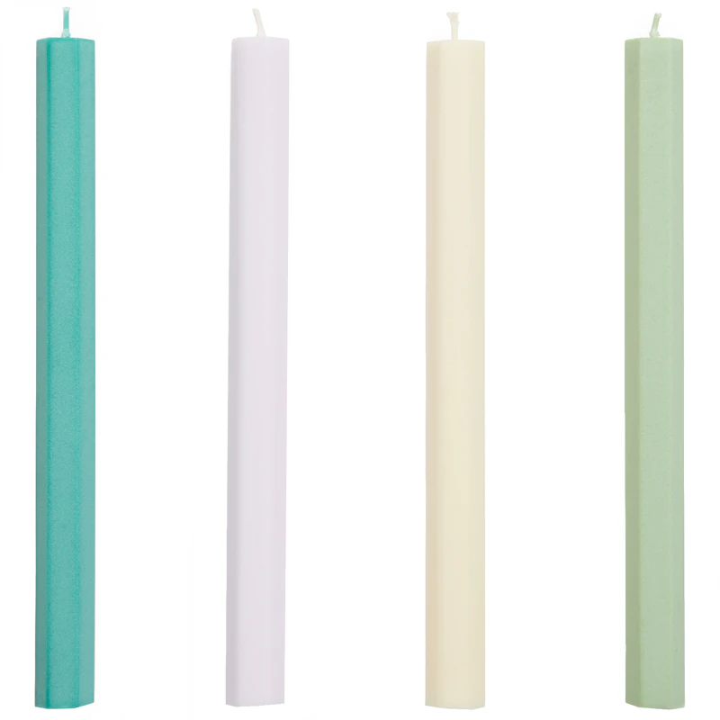 Hexagon Ljus 4-pack, Pastel