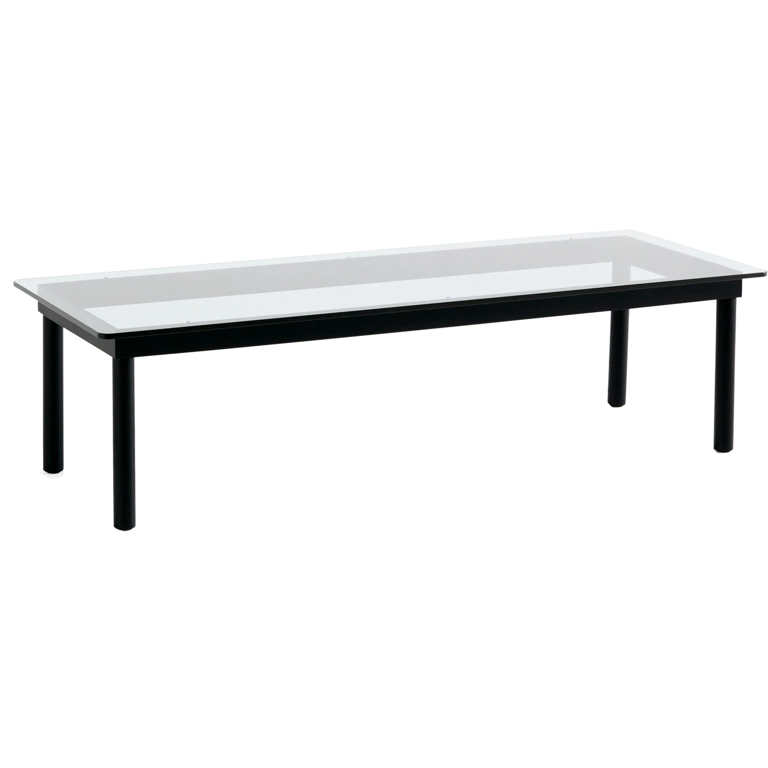 Hay Kofi Soffbord 140x50 Cm Svart Vattenbaserad Lackad / Klart Glas - Soffbord Ek Svart - AB202-A822-AE44