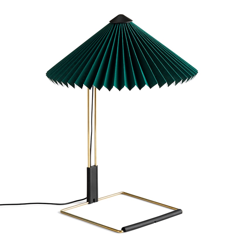 Matin Bordslampa 300 mm, Polerad Mässing / Forest Green