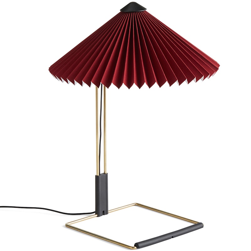 Matin Bordslampa 300 mm, Polerad Mässing / Oxide Red