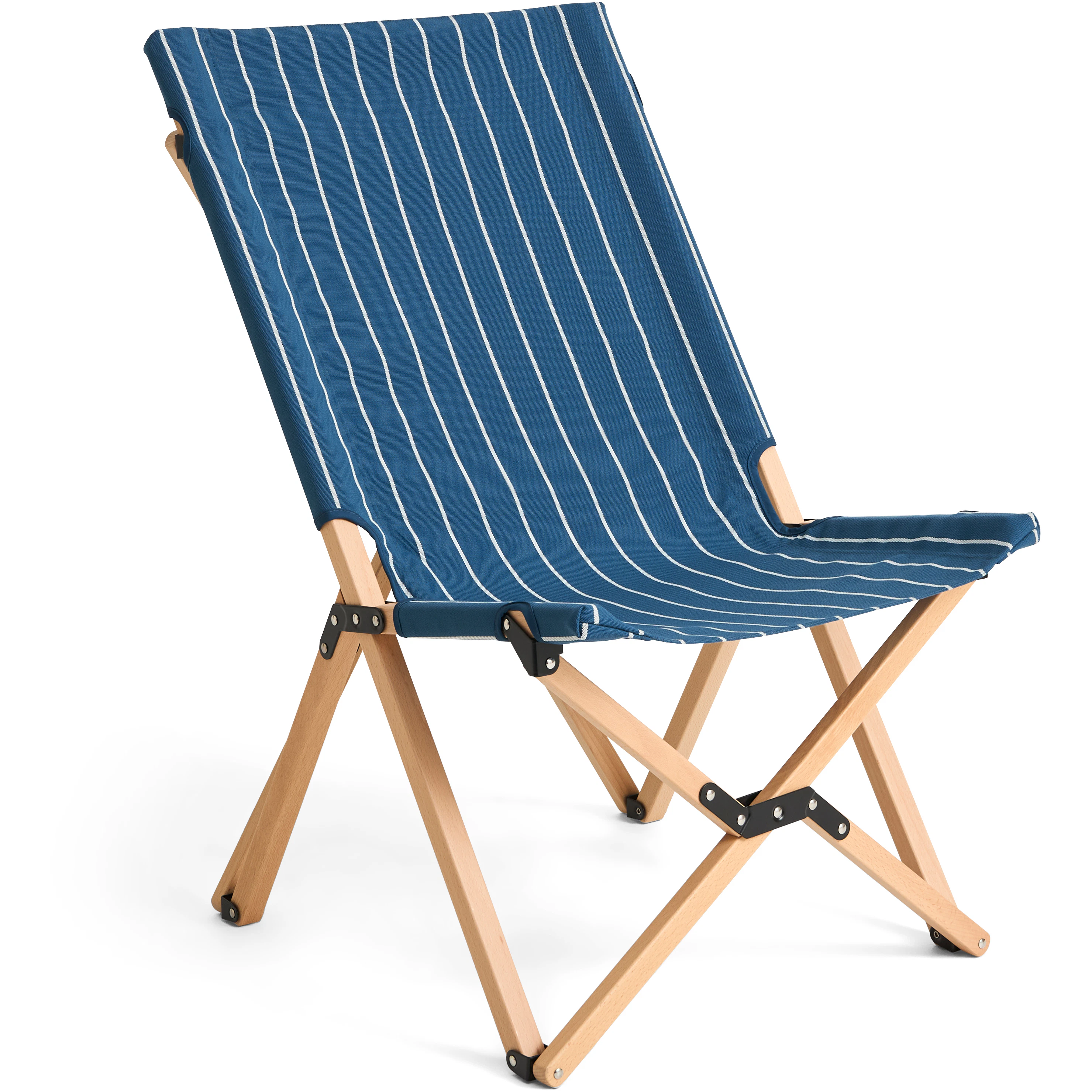 Hay Outdoor Market Folding Chair Blue With Beige Stripe - Solstolar & Sols&auml;ngar Bok Bl&aring; - AE974-E865