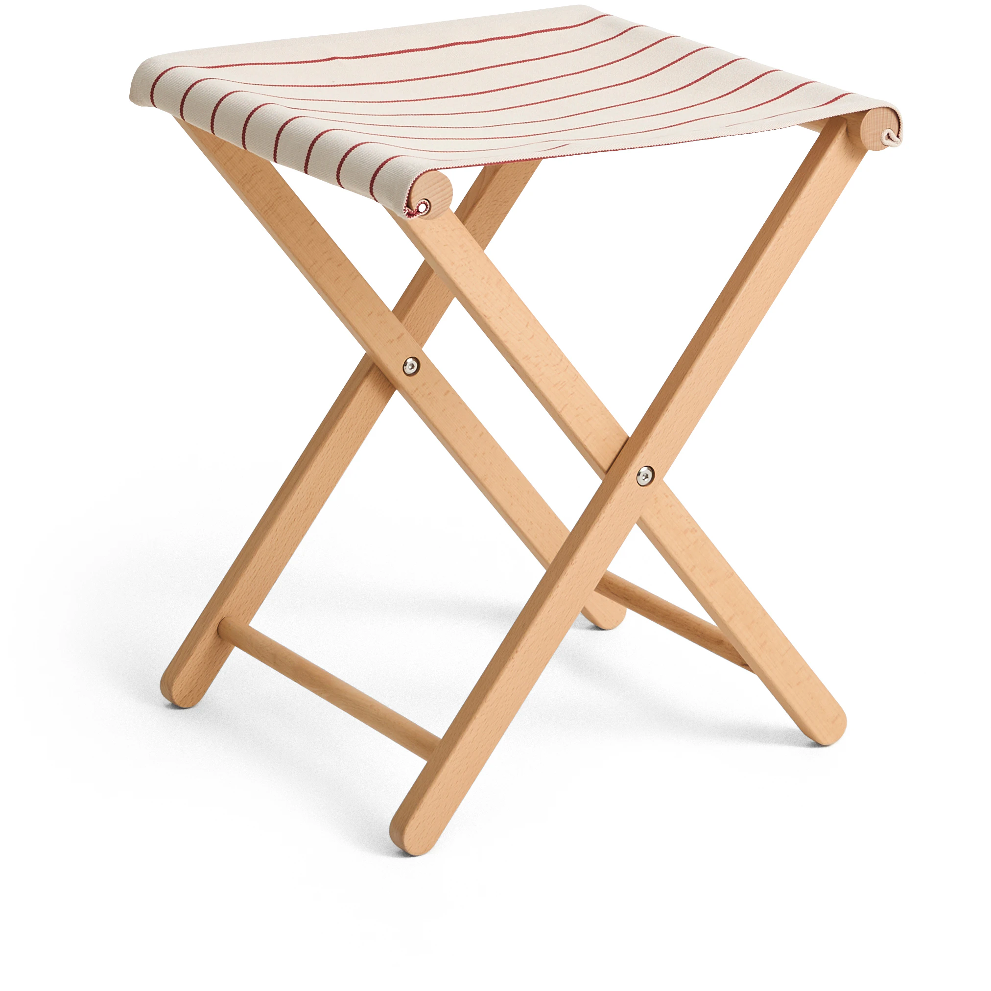 Hay Outdoor Market Folding Stool Beige With Red Stripe - Barstolar & Pallar Bok Beige - AE971-E863