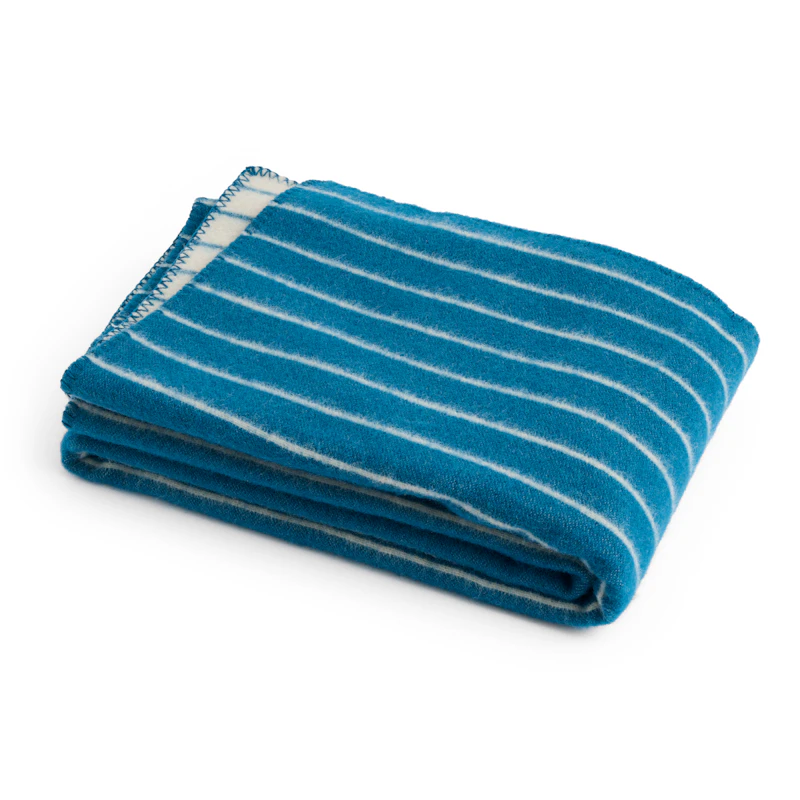 Outdoor Market Throw 130x180 cm, Blue With Beige Stripe