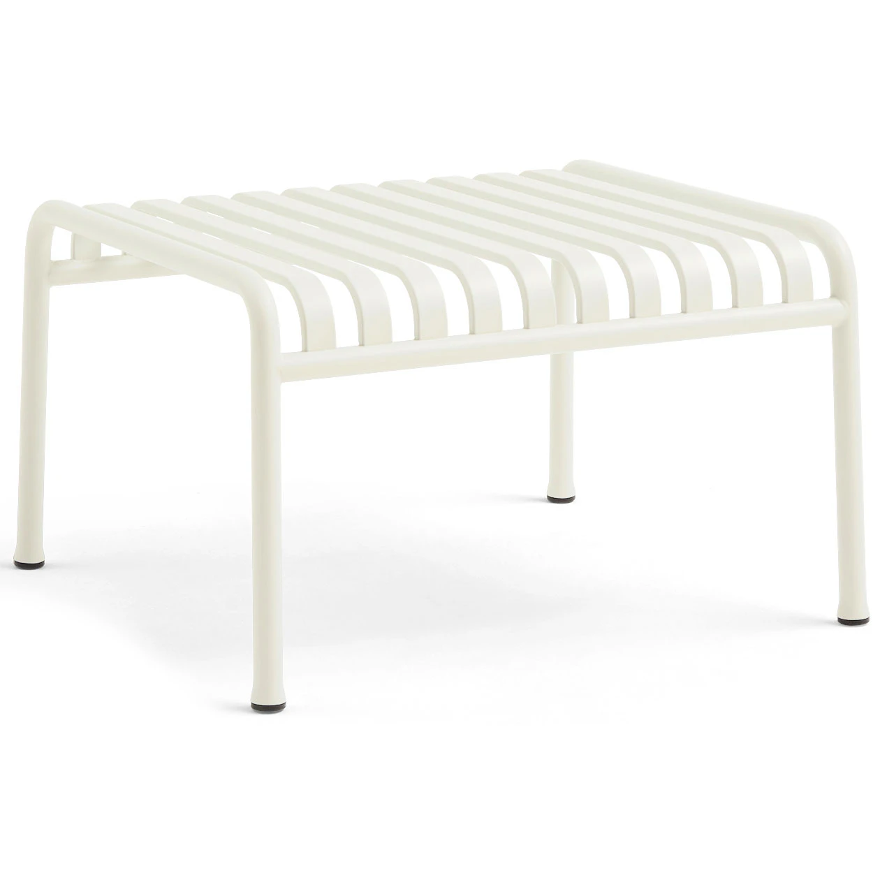 Hay Palissade Ottoman Cream White - Fotpallar & Sittpuffar Pulverlackat St&aring;l Gr&auml;ddvit - AA618-A800