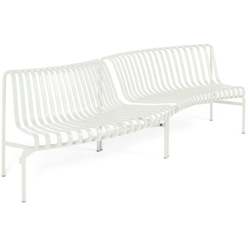 Palissade Parkbänk Med Ryggstöd Startset in/out, Cream White