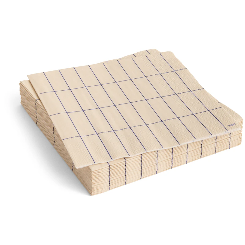 Pattern Servetter 33x33 cm, Blå / Off-white