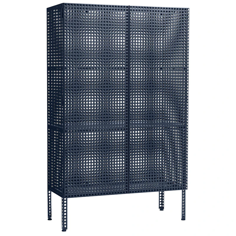 Perforated Skåp Stor, Steel Blue