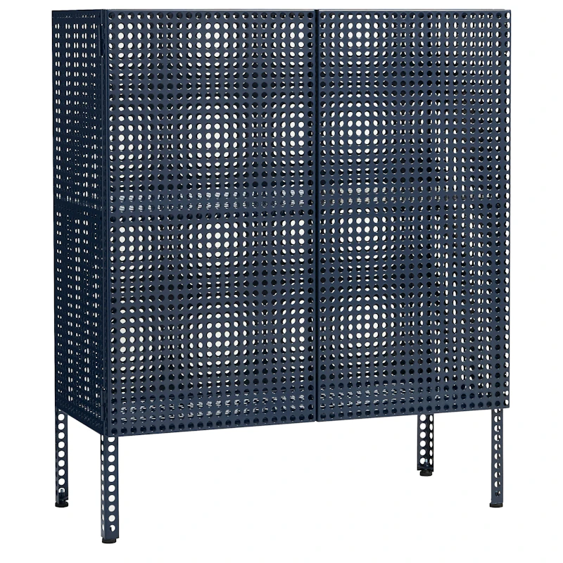 Perforated Skåp Medium, Steel Blue