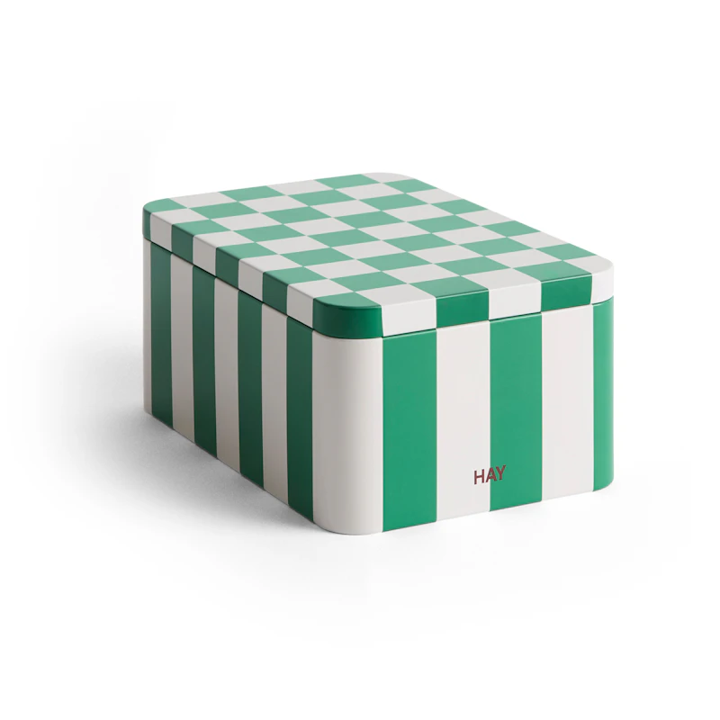 Plåtburk Liten, Grön / Off-white