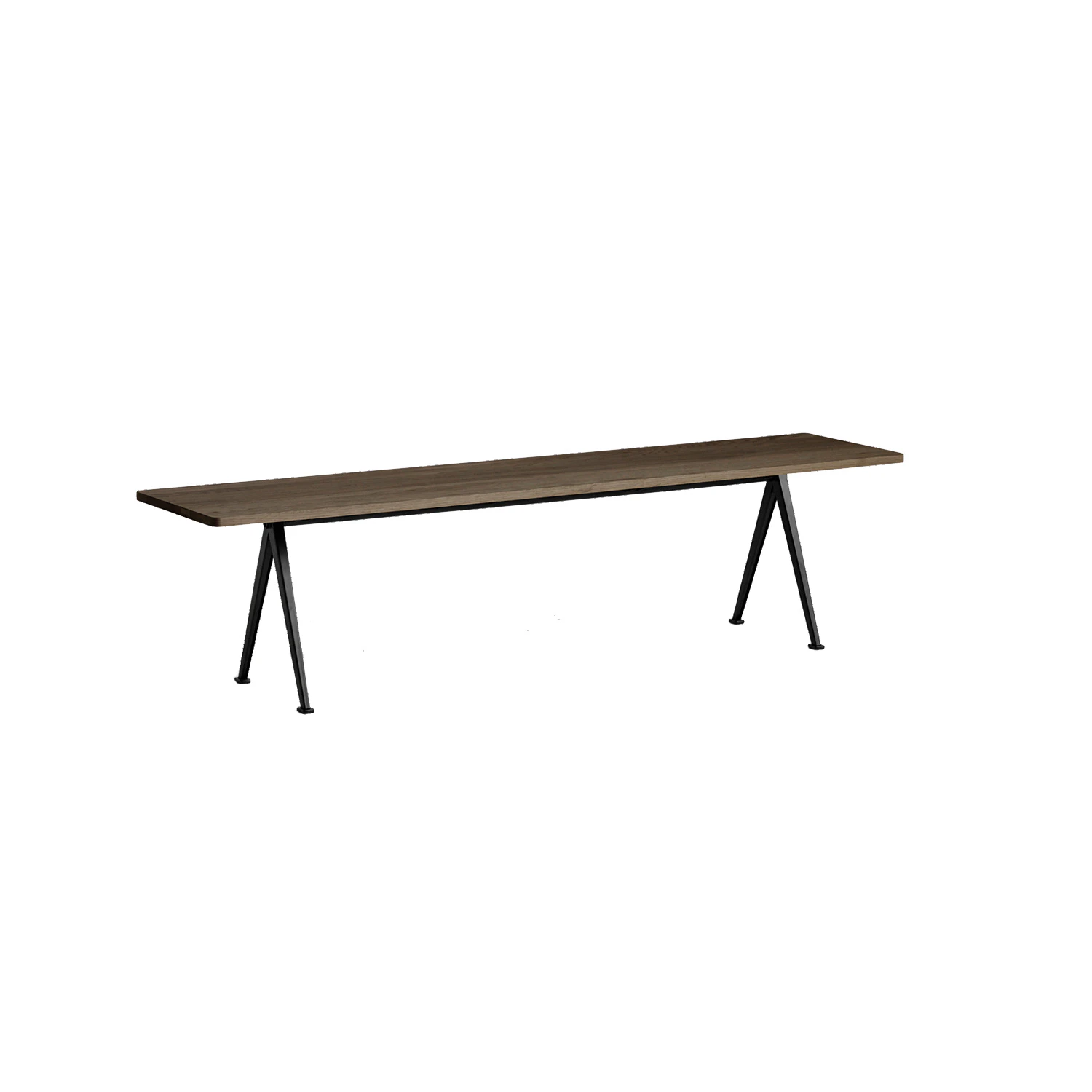 Hay Pyramid Bench 12 190x40 Black Frame/smoked - B&auml;nkar Ek Svart - AA644-A300-AA62