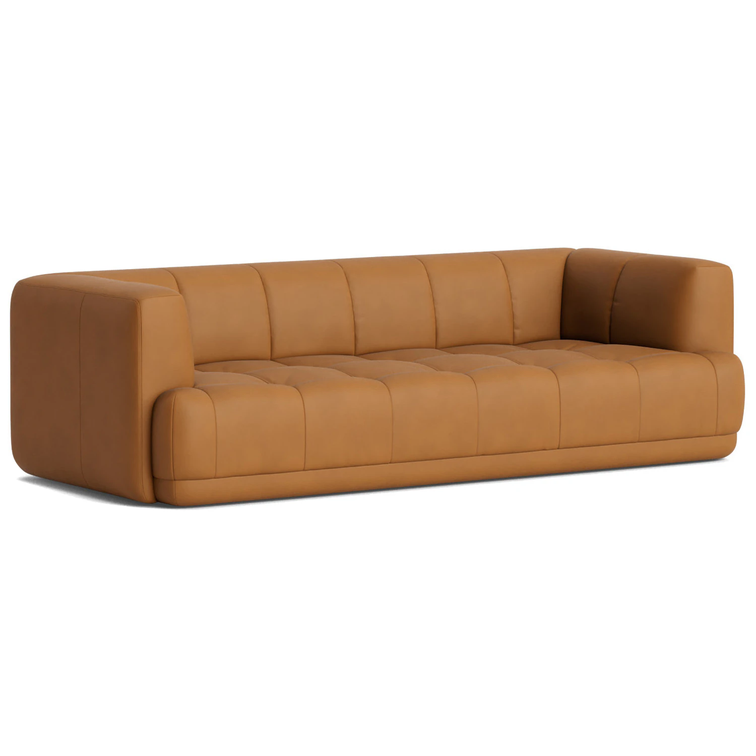 Hay Quilton 3-sitssoffa Sense Cognac - 3-sitssoffor L&auml;der Konjak - AB176-A001-AA36