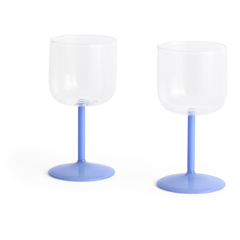 Tint Vinglas 2-pack, Klar / Jade Blue