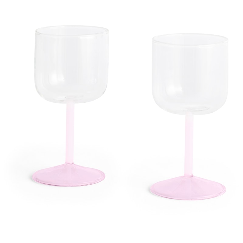 Tint Vinglas 2-pack, Rosa / Klar