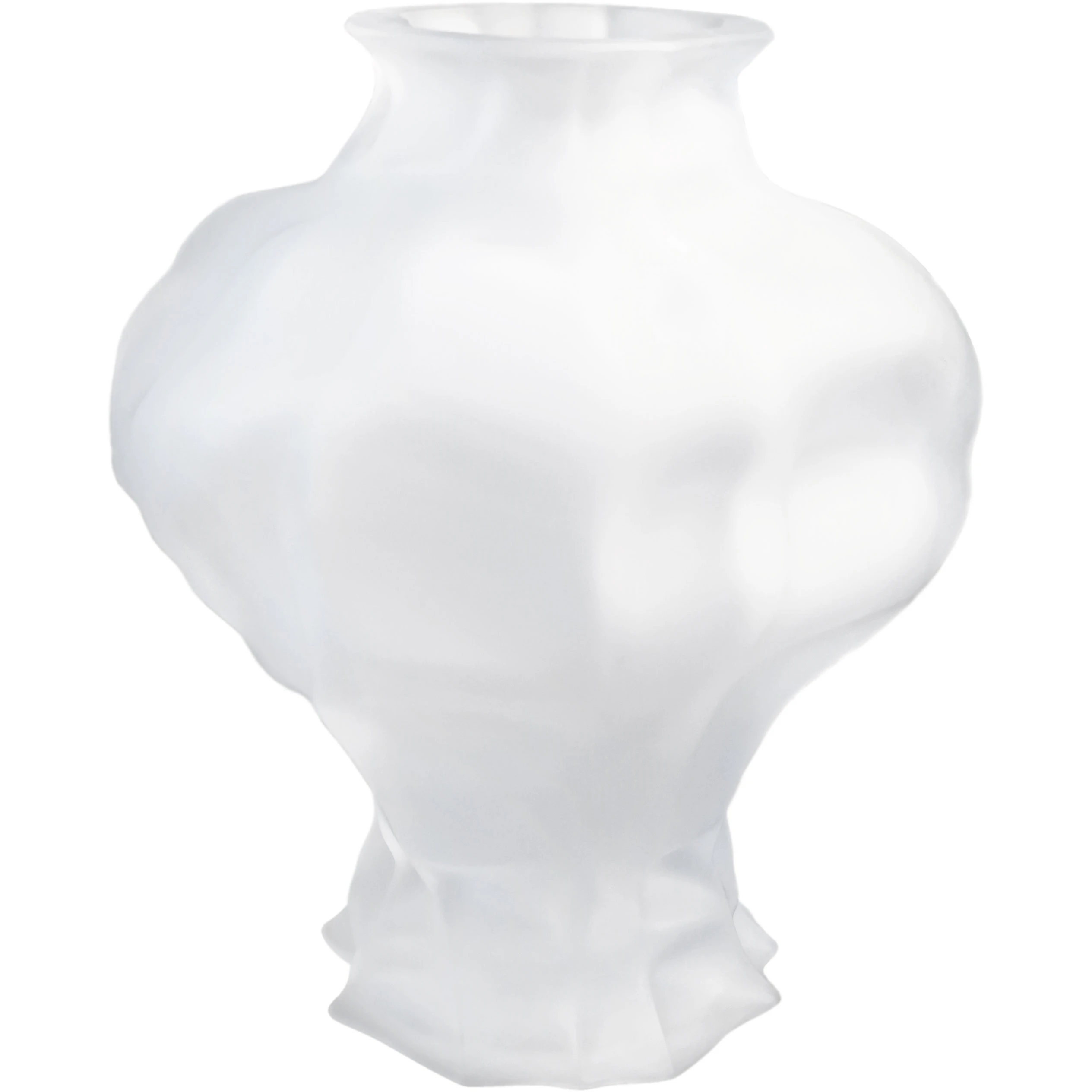 Hein Studio Ammonit Vas 30 Cm Frosted White - Vaser Munbl&aring;st Glas Frostvit - 1540