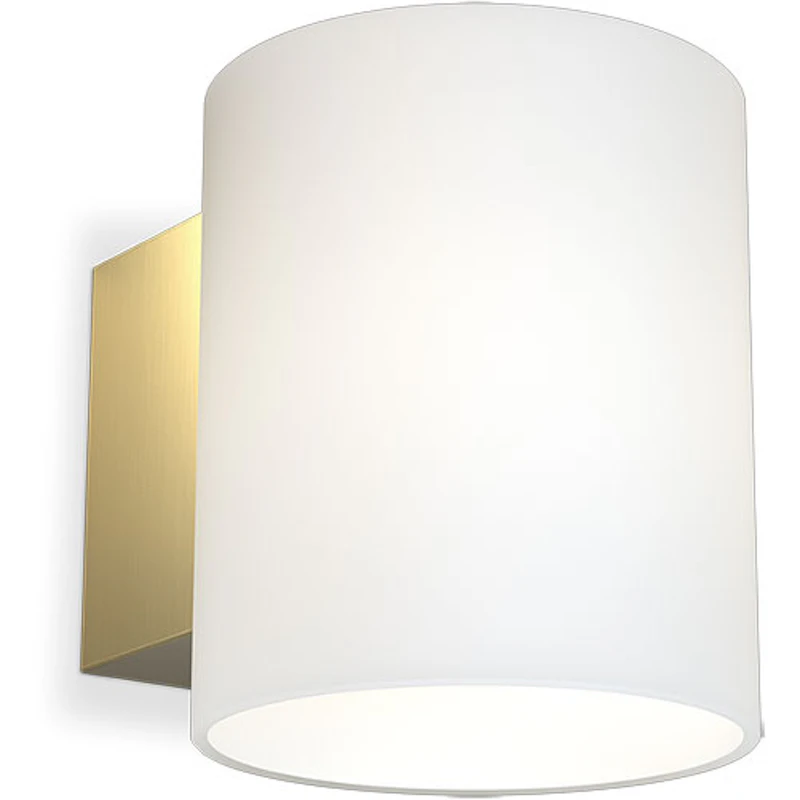 Evoke Vägglampa 120 mm, Satin Brass / Opalglas