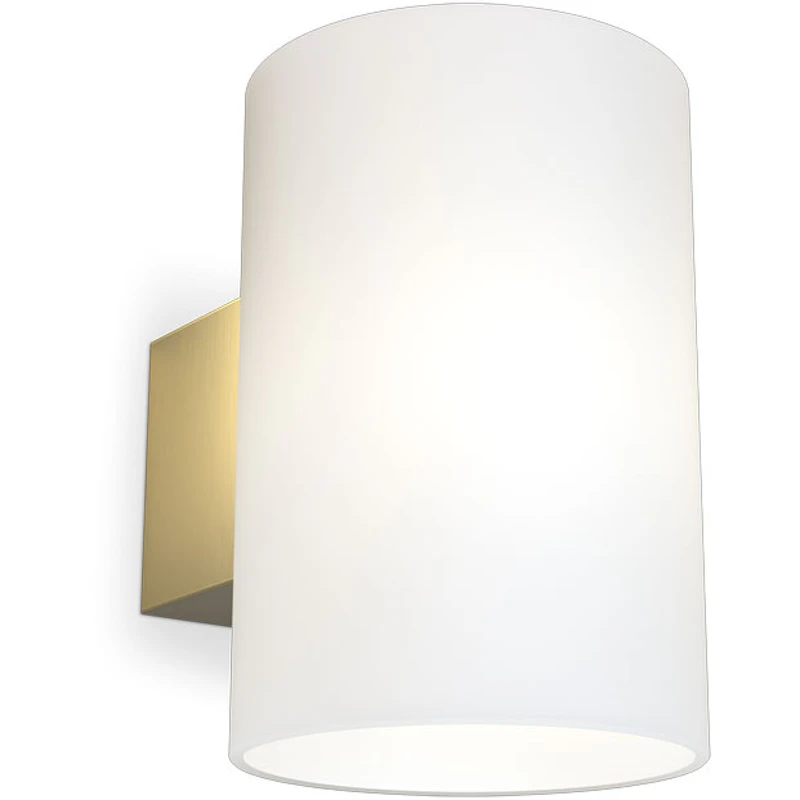 Evoke Vägglampa 180 mm, Satin Brass / Opalglas