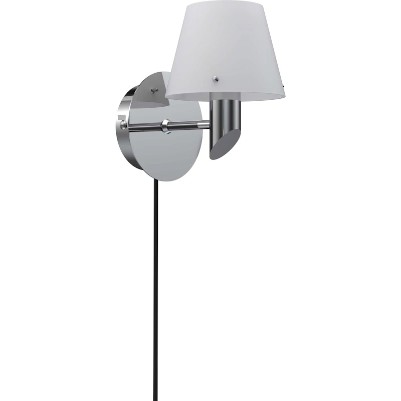 Gil Vägglampa, Krom / Opal Glass