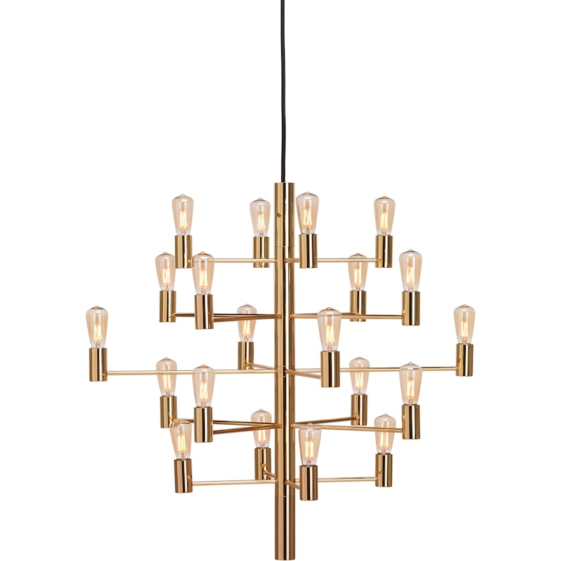 Manola 20 Ljuskrona Dimbar LED, Satin Brass