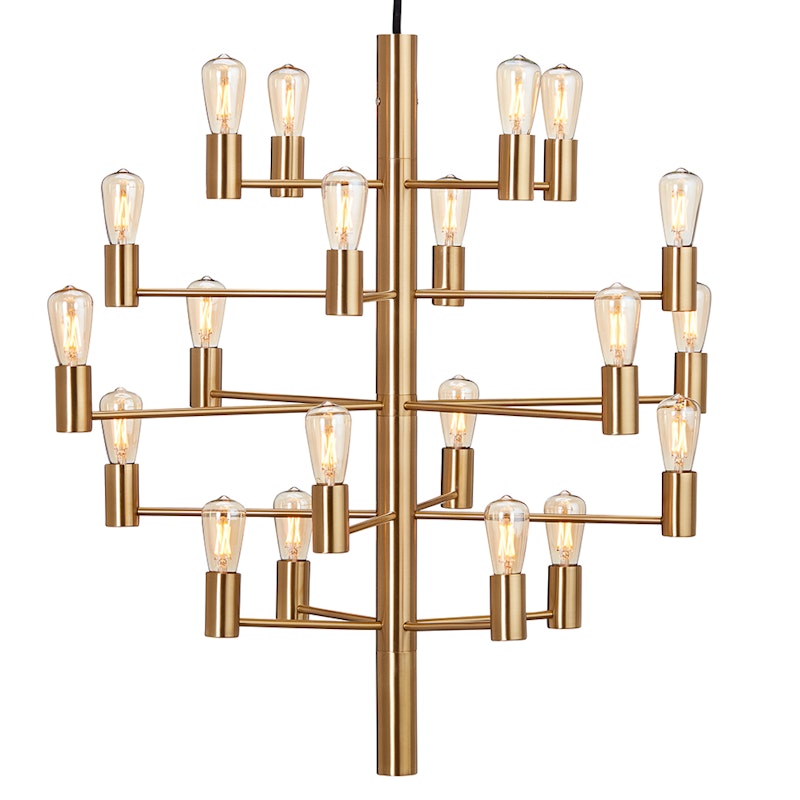 Manola 20 Ljuskrona Dimbar LED, Satin Brass