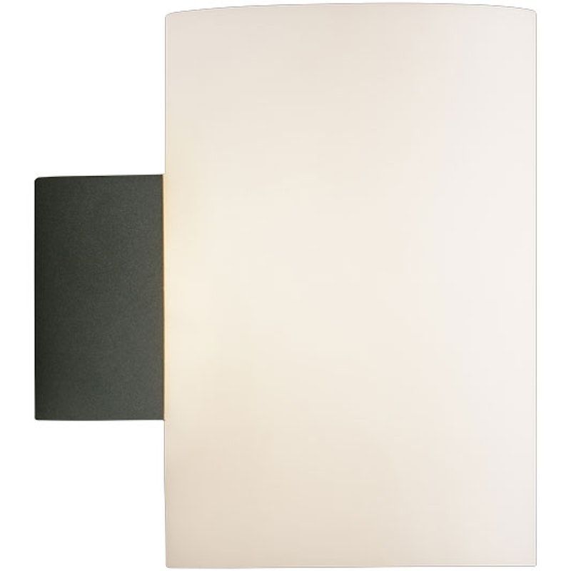 Evoke Vägglampa 180 mm, Antracit / Opalglas