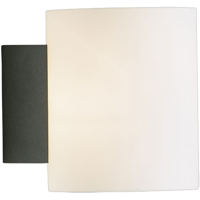Evoke Vägglampa 120 mm, Antracit / Opalglas