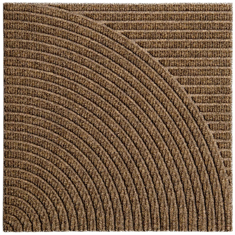 Zen Dörrmatta 45x45 cm Horizontal & Circular, Beige