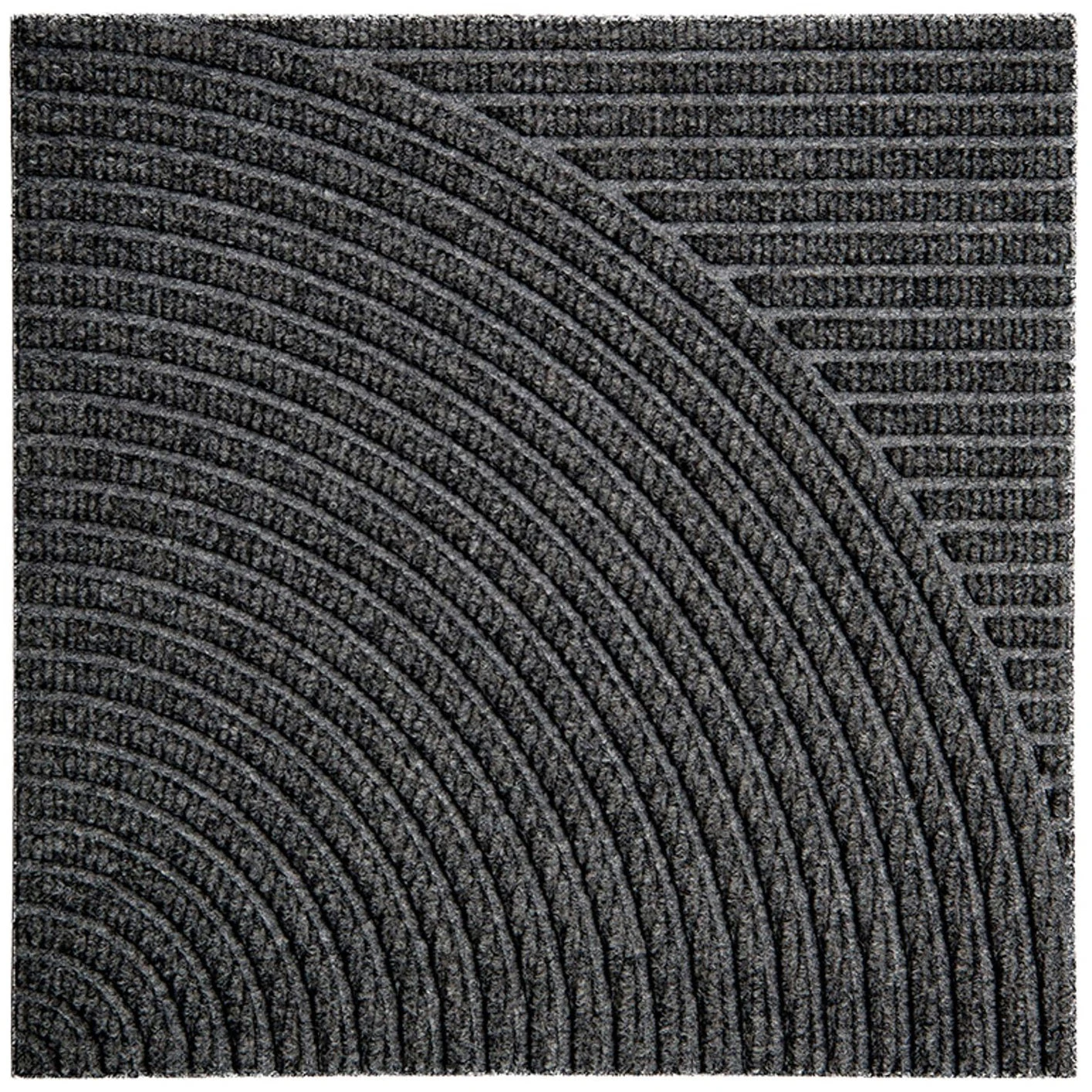 Heymat Zen D&ouml;rrmatta 45x45 Cm Horizontal & Circular Grey - D&ouml;rrmattor Pet Gr&aring; - 1103