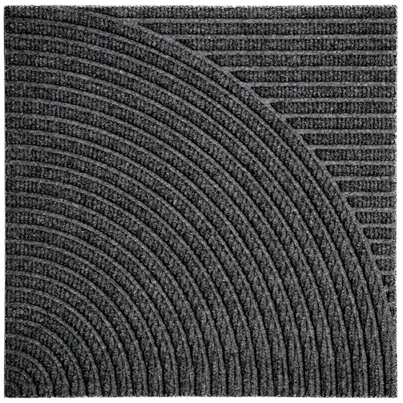 Zen Dörrmatta 45x45 cm Horizontal & Circular, Grey