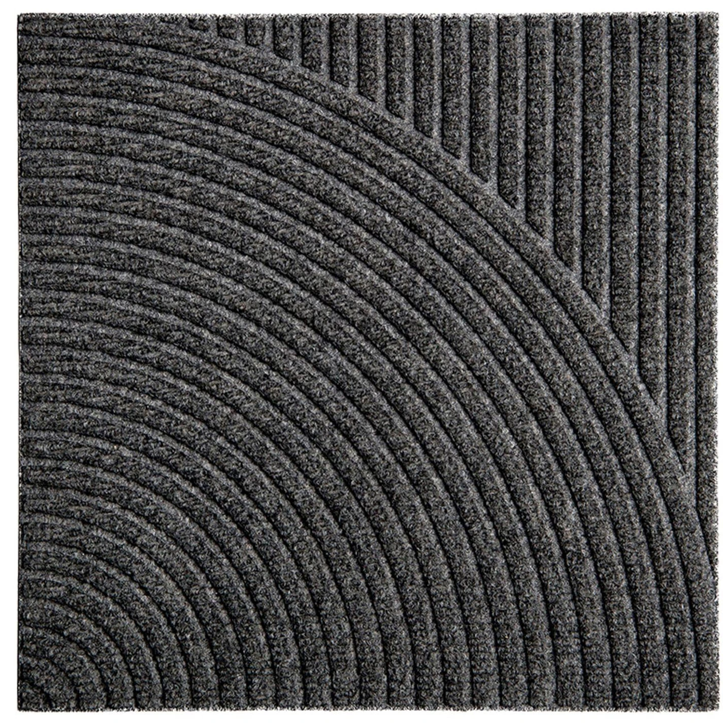 Heymat Zen D&ouml;rrmatta 45x45 Cm Vertical & Circular Grey - D&ouml;rrmattor Pet Gr&aring; - 1203
