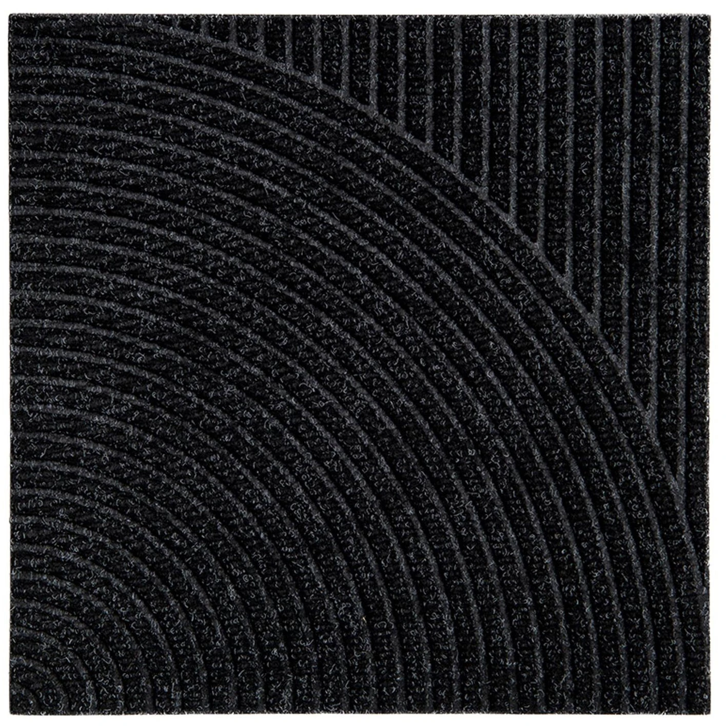 Heymat Zen D&ouml;rrmatta 45x45 Cm Vertical & Circular Black - D&ouml;rrmattor Pet Svart - 1202