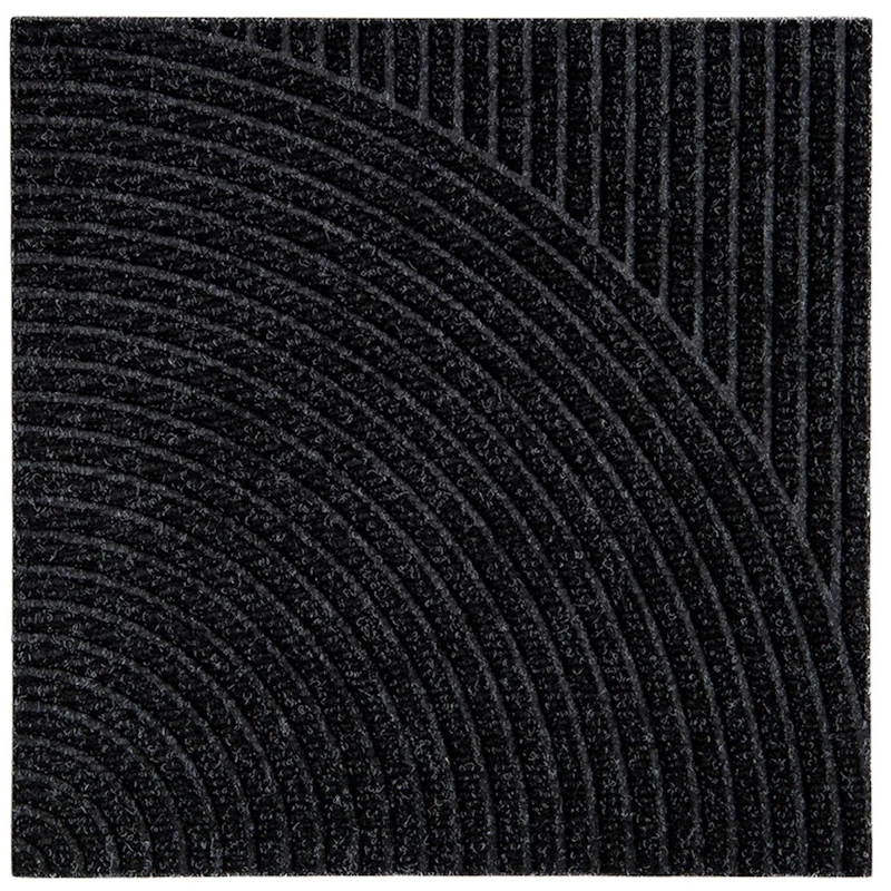 Zen Dörrmatta 45x45 cm Vertical & Circular, Black