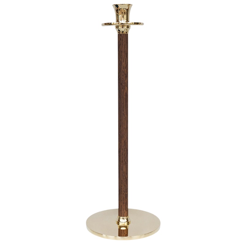 Alto Basso Ljusstake 35 cm, Valnöt/Mässing