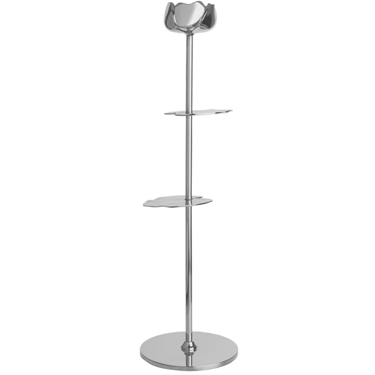 Hilke Collection Ninfea Alta Ljusstake 35 Cm - Ljusstakar Nickelpl&auml;terad M&auml;ssing Silver - HL02NA-NP