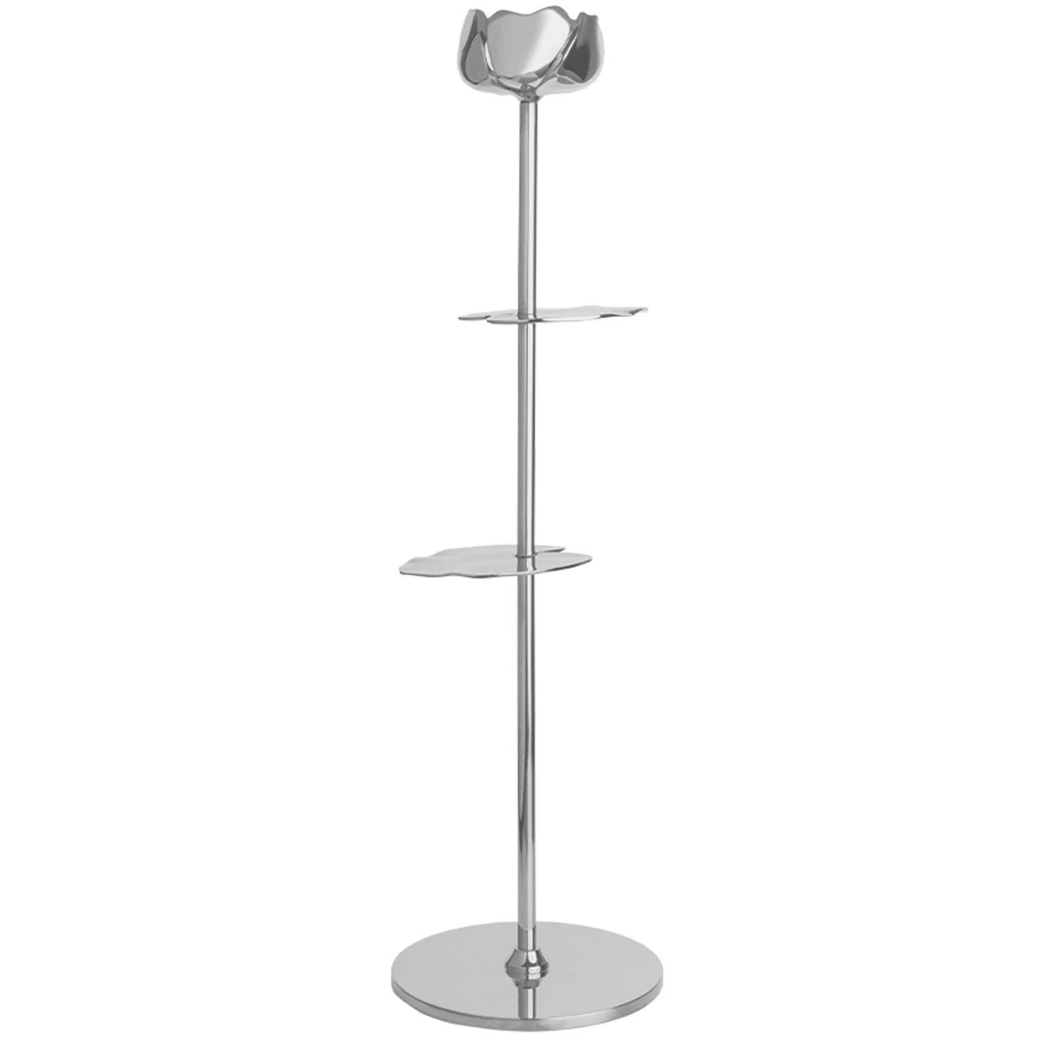 Hilke Collection Ninfea Alta Ljusstake 40 Cm - Ljusstakar Nickelpl&auml;terad M&auml;ssing Silver - HL03NA-NP