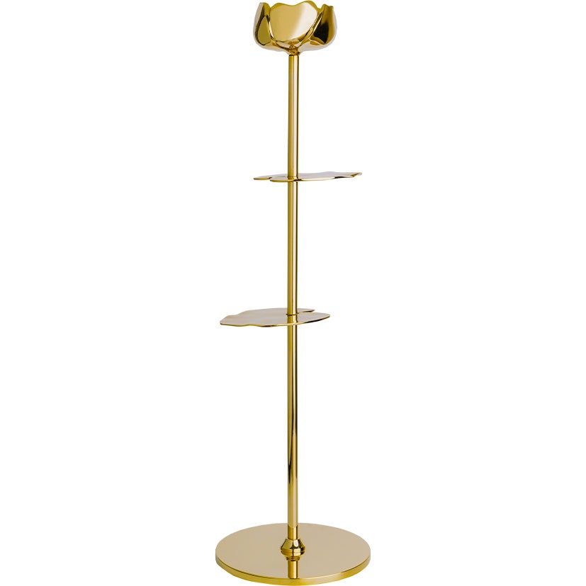 Hilke Collection Ljusstake Ninfea Alta 40cm - Ljusstakar M&auml;ssing Guld - HL03NA