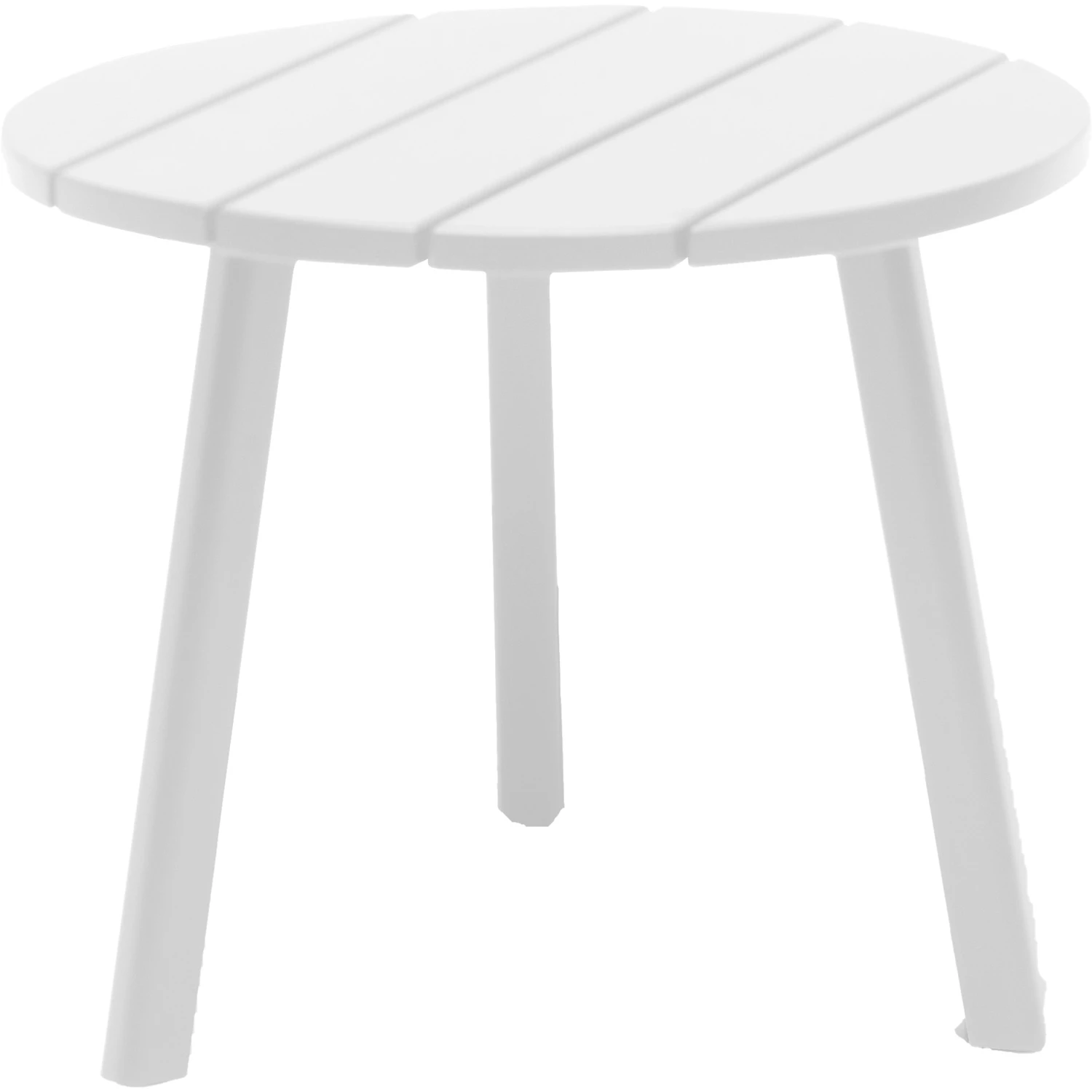 Hillerstorp Tennessee Sidobord &Oslash;50x41 Cm Vit - Sidobord & Sm&aring;bord Teak Vit - 50077