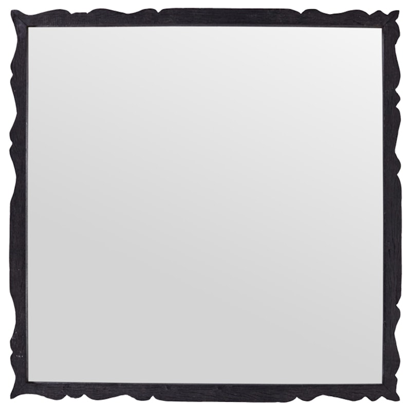 Carve Spegel, Brun 75x75 cm