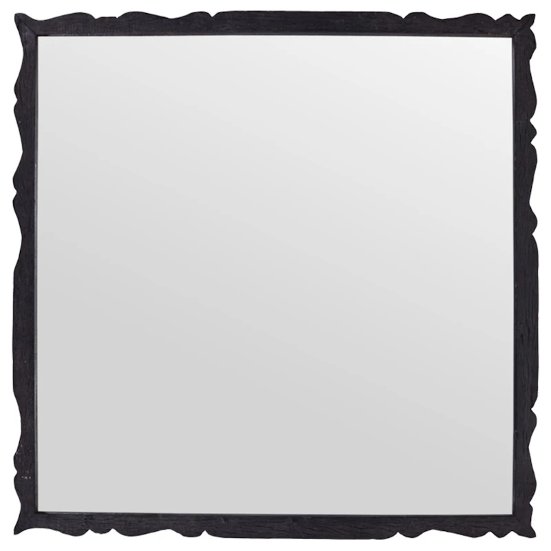 Carve Spegel, Brun 75x75 cm