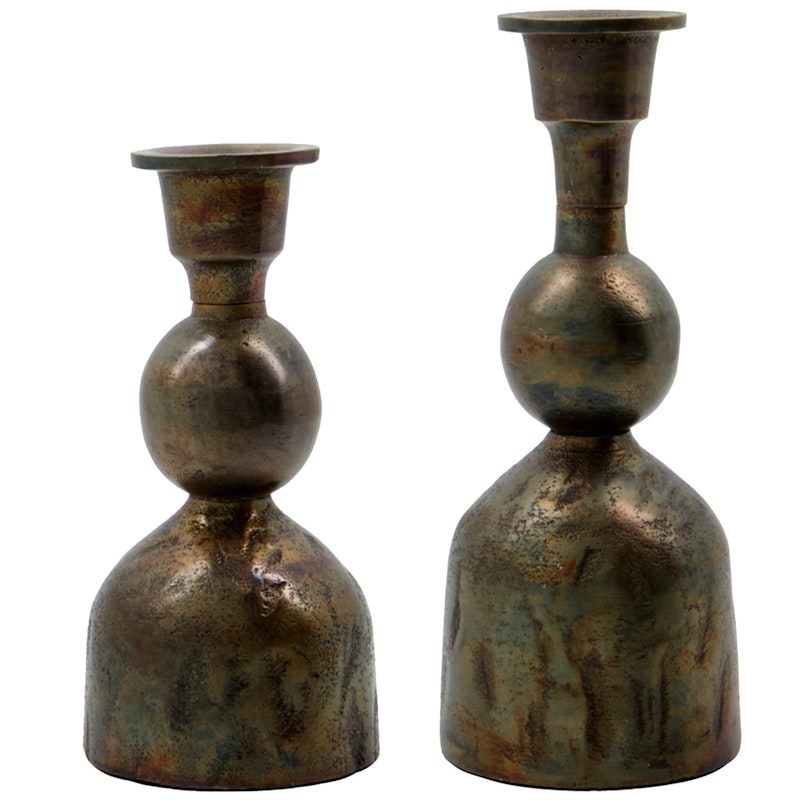 Cast Ljusstake Antikmässing