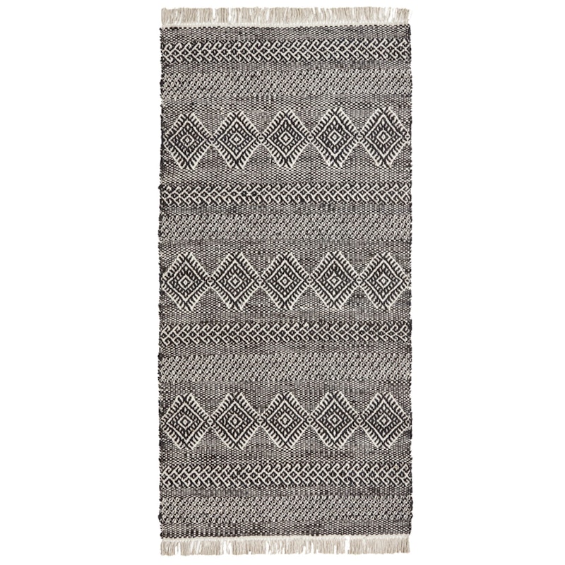 Ethnic Matta 90x200 cm, Svart/Natur