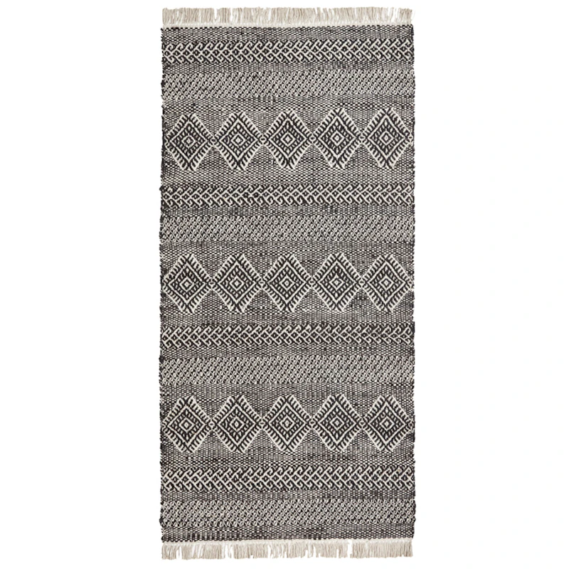 Ethnic Matta 90x200 cm, Svart/Natur