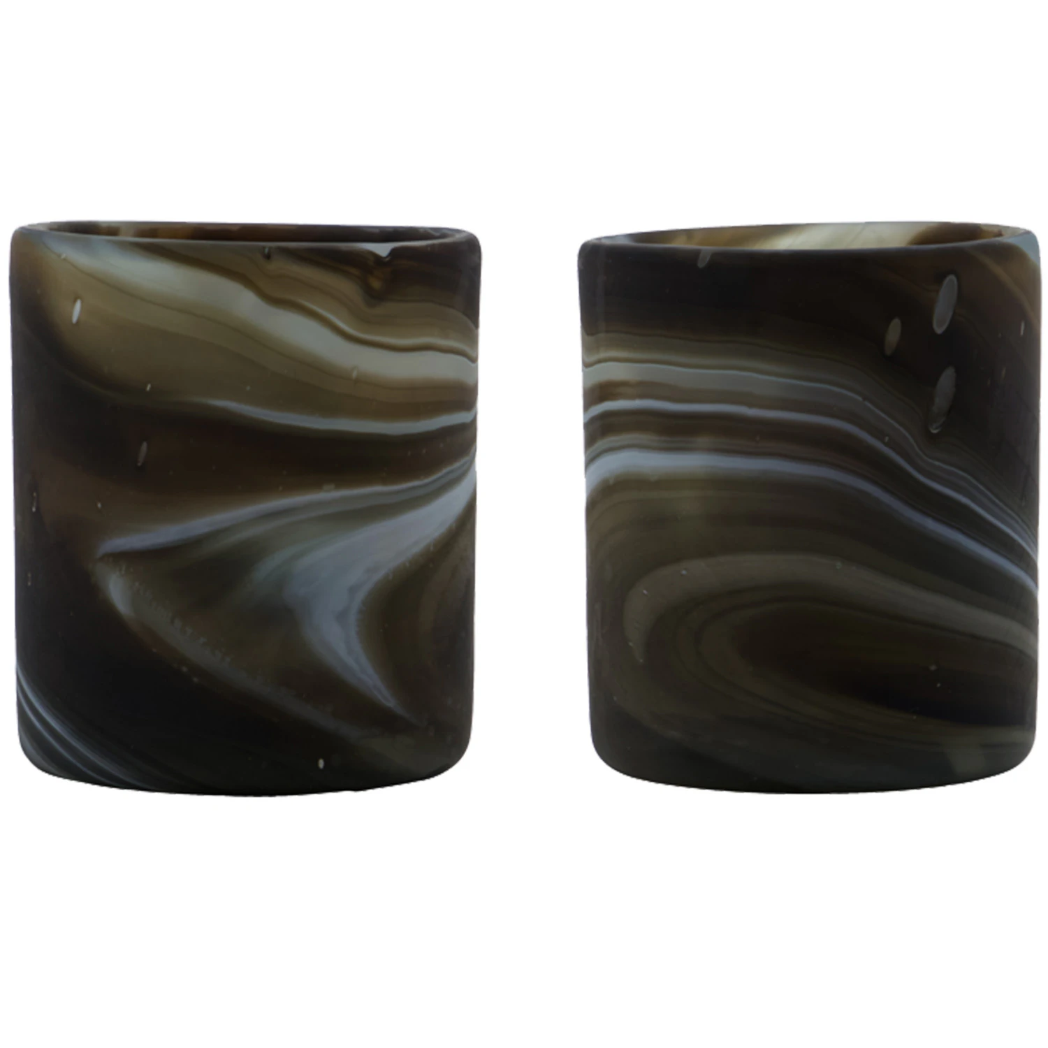 House Doctor Kae V&auml;rmeljuslykta 2-pack Brun - Ljusstakar Glas Brun - 900000540