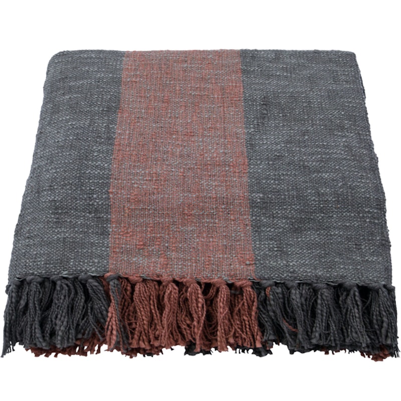 Ponra Överkast 130x180 cm, Röd/Kakhi